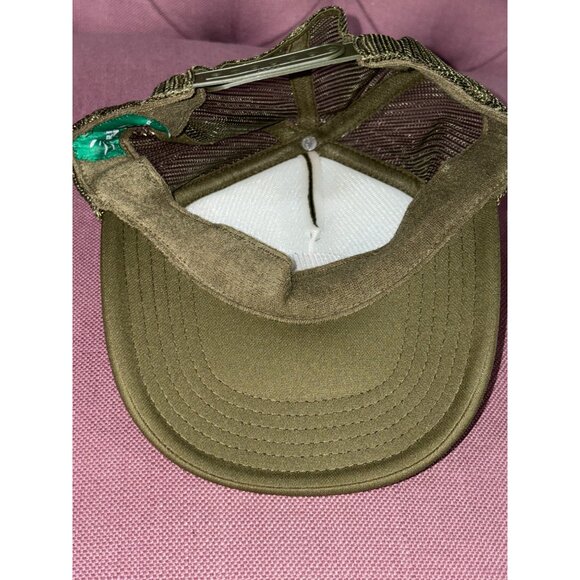 Friday Feelin Electric Hat in Olive One Size New Womens Trucker Baseball Cap - Picture 5 of 11